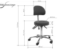 Dimensions Tabouret médical rond aux normes hospitalières iso