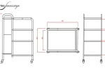 Dimensions Guéridon pour esthétique modèle 4 étages