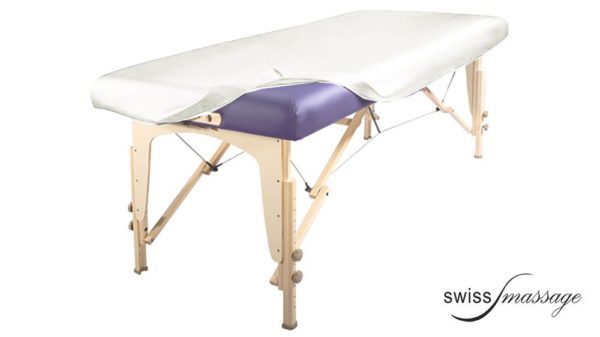 Housse de recouvrement pour tables de massage usées couleur blanche