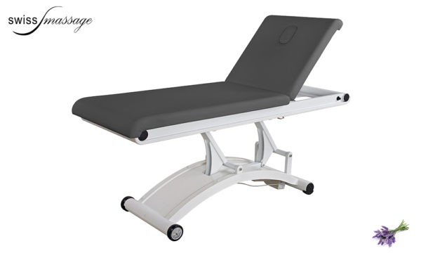 Table de massage modèle Luna couleur anthracite position dossier relevé