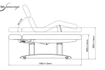 Table de massage modèle Excellence chêne clair dimensions latérales