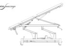 Table physio électrique Coinfycare modèle Reduca plus chassis dark dimensions latérales