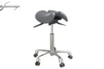 Tabouret ergonomique en forme de selle avec ergonomie du périnée couleur anthracite