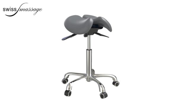 Tabouret ergonomique en forme de selle avec ergonomie du périnée couleur anthracite