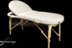 Table de massage pliable avec dossier relevable et forme ergonomique